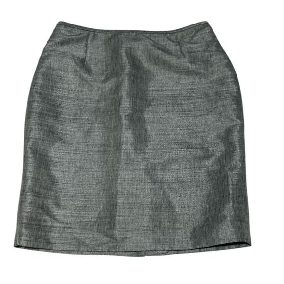 Kasper Silver Gray Metallic 2Piece Skirt Suit Size 6P - Picture 3 of 9